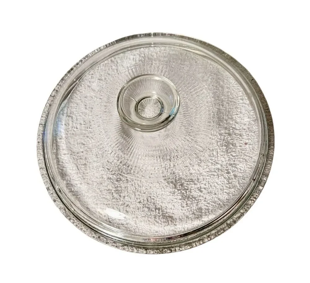 CORNING WARE PYREX USA #15 Round Replacement Clear Glass Lid Marked V 2.5C A
